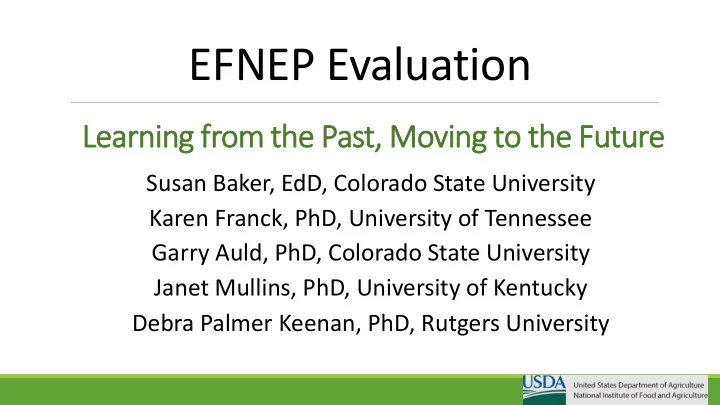 efnep evaluation