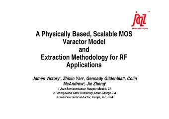 A Physically Based, Scalable MOS  Varactor Model  and  Extraction Methodology for RF  Applications