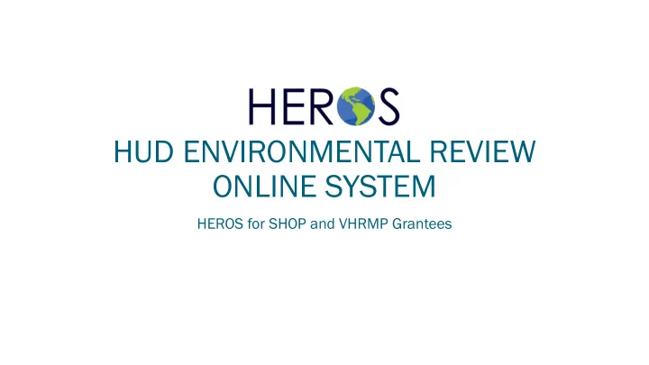 hud environmental review online system