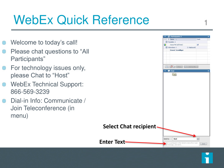 webex quick reference