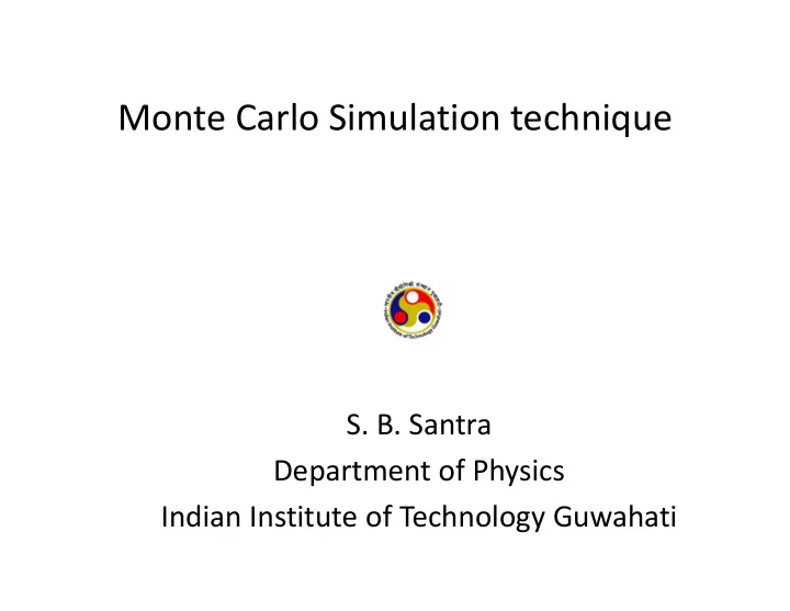 monte carlo simulation technique