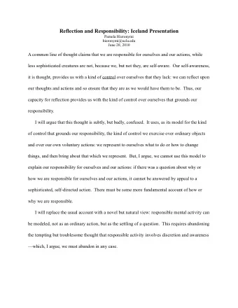 Reflection and Responsibility: Iceland Presentation  Pamela Hieronymi  hieronymi@ucla.edu  June 20,