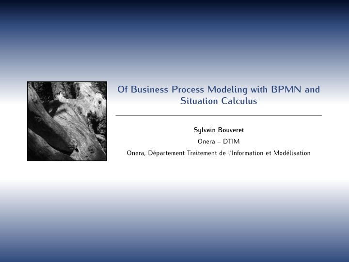 of business process modeling with bpmn and situation