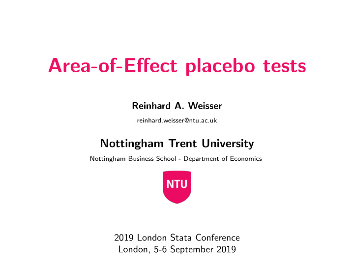area of effect placebo tests