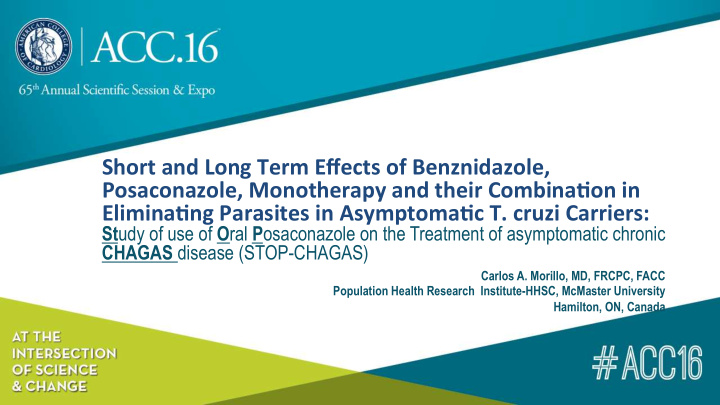 short and long term effects of benznidazole posaconazole