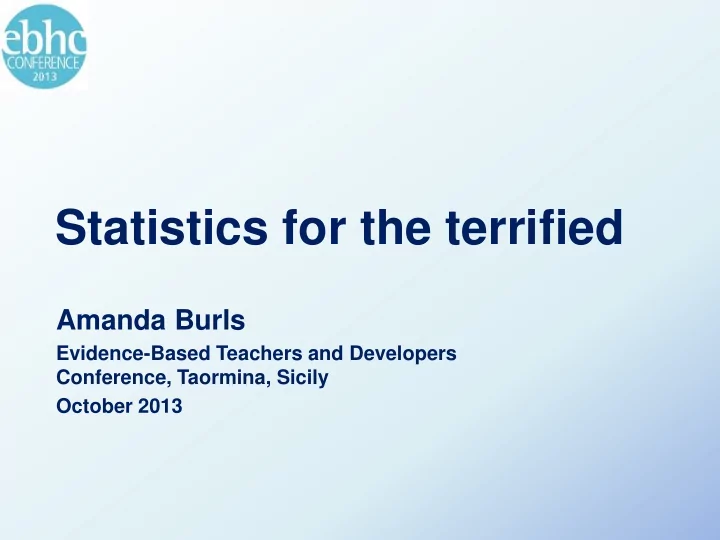 statistics for the terrified