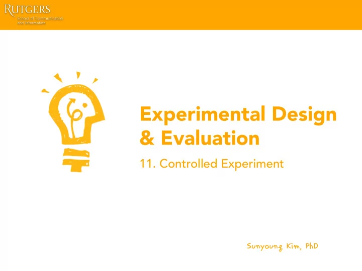 experimental design evaluation