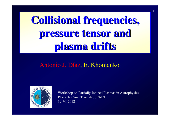 collisional frequencies frequencies collisional pressure