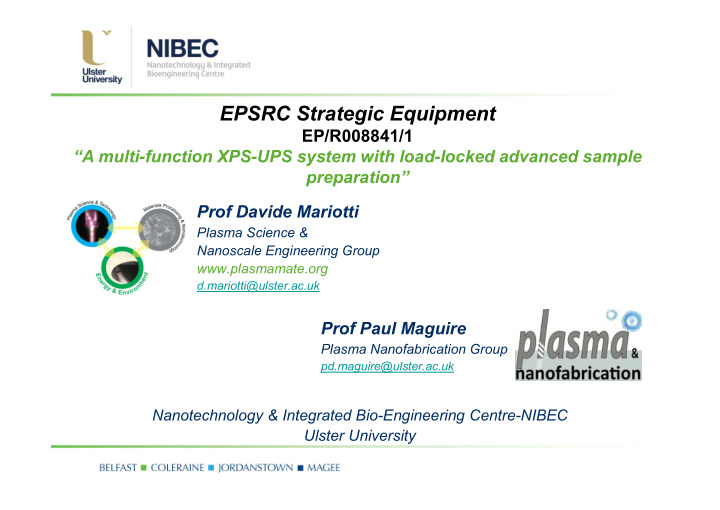 epsrc strategic equipment