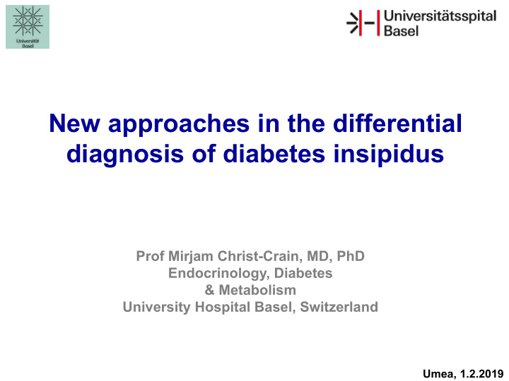 new approaches in the differential diagnosis of diabetes