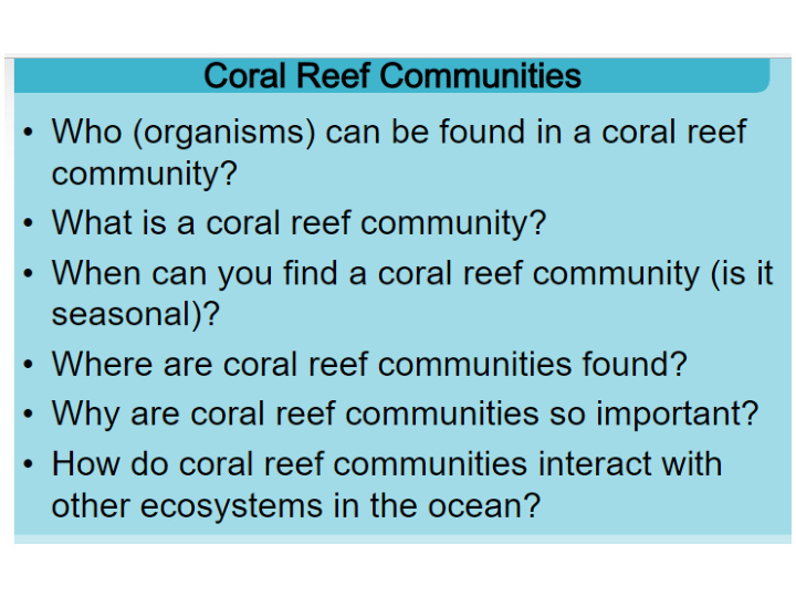 figure types of coral reefs after spalding et al 2001