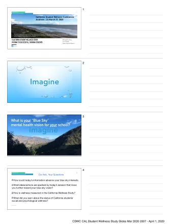 Imagine  2  3  What is your Blue Sky mental health vision for your school?  Imagine  3  4