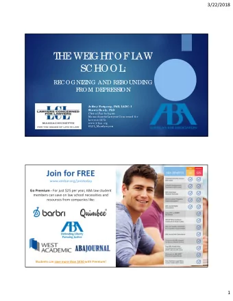 T  HE  WE  I  GHT  OF  L  AW  SCHOOL  :  RE  COGNI  ZI  NG AND RE  BOUNDI  NG  F  ROM DE  PRE  SSI