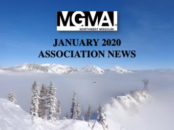 JANUARY 2020  ASSOCIATION NEWS  2020 Board of Directors  Installation of Officers  (Elected