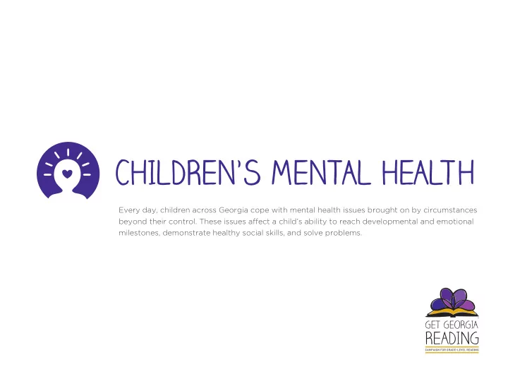 children s mental health