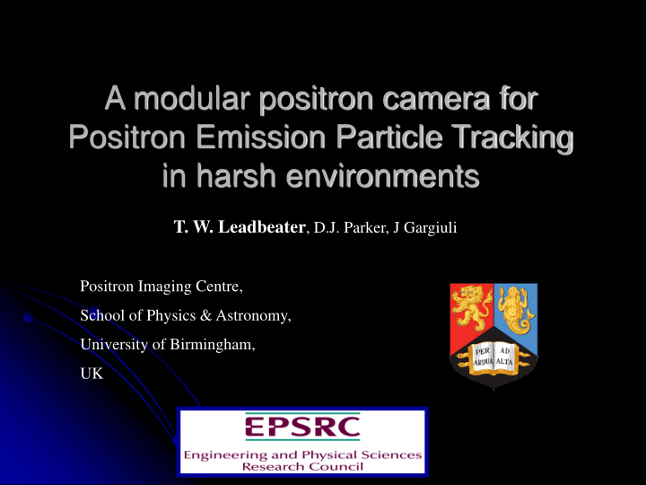 a modular positron camera for positron emission particle