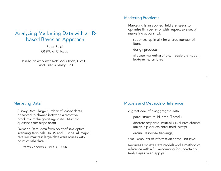 analyzing marketing data with an r