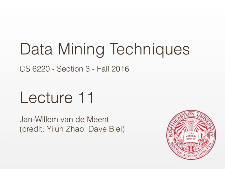 data mining techniques