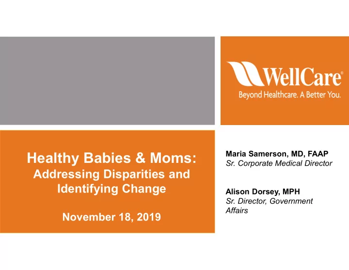 healthy babies moms