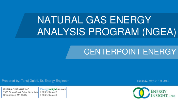 natural gas energy analysis program ngea