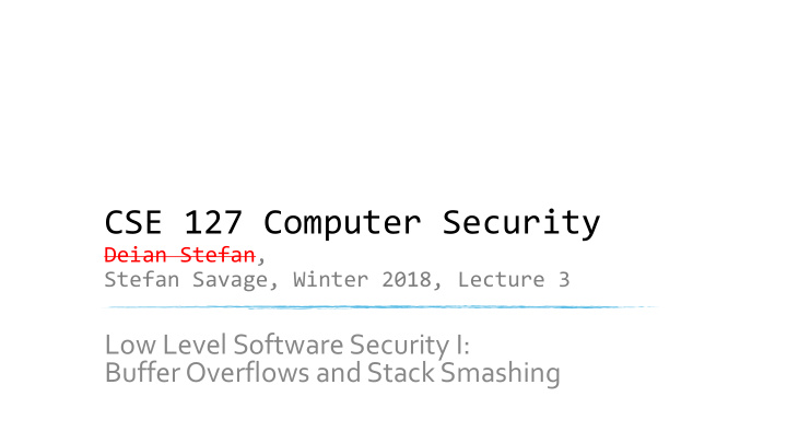 cse 127 computer security