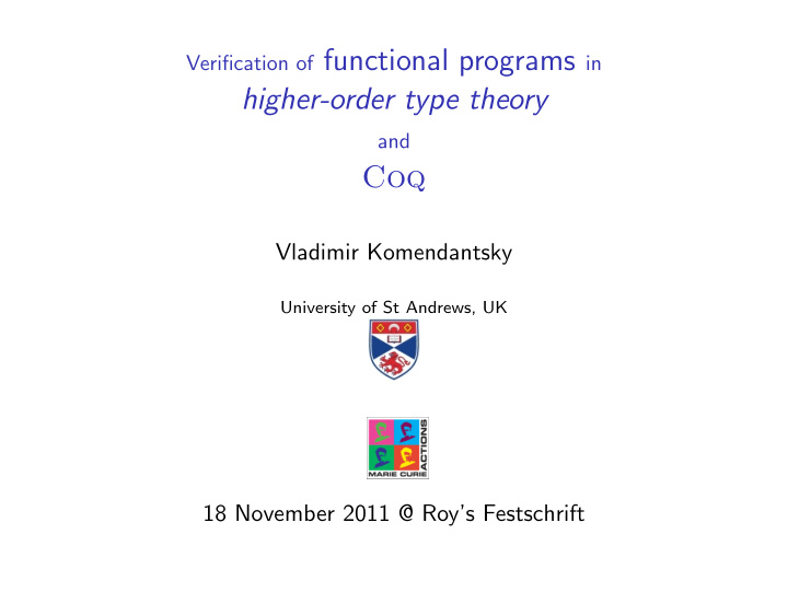 higher order type theory