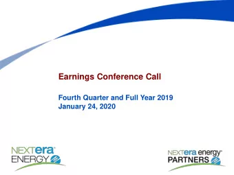 Earnings Conference Call  Fourth Quarter and Full Year 2019  January 24, 2020  Cautionary