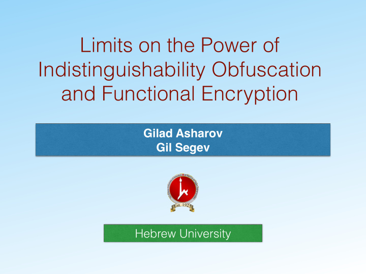limits on the power of indistinguishability obfuscation