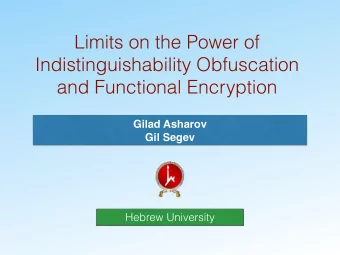Limits on the Power of  Indistinguishability Obfuscation  and Functional Encryption  Gilad Asharov
