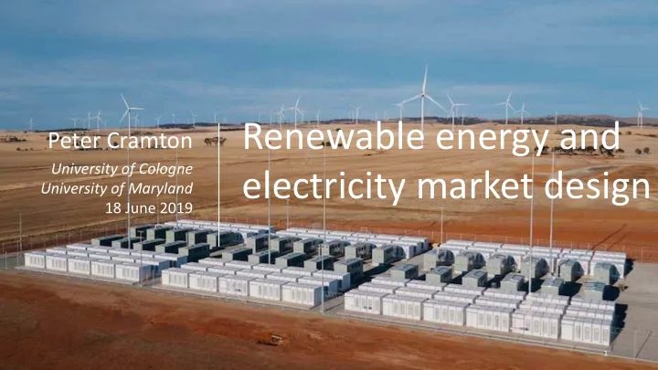 renewable energy and