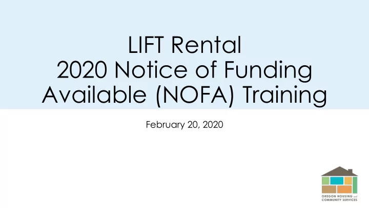 available nofa training