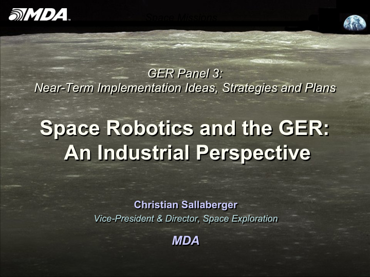 space robotics and the ger