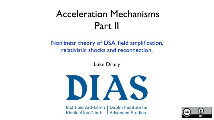 acceleration mechanisms part ii