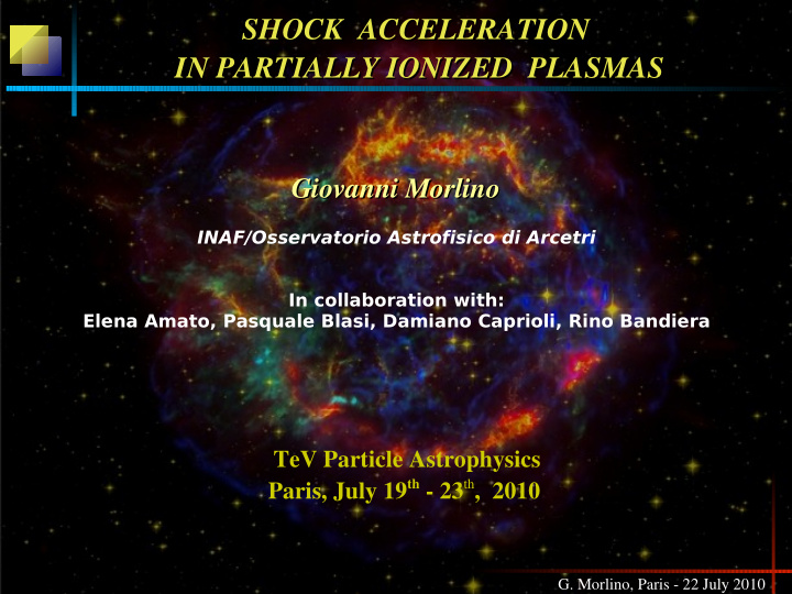 shock acceleration shock acceleration in partially