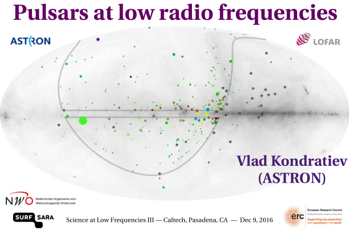 pulsars at low radio frequencies