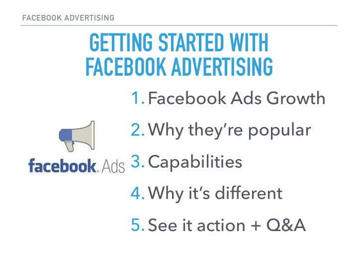 getting started with facebook advertising
