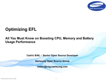 Optimizing EFL  All You Must Know on Boosting CPU, Memory and Battery  Usage Performance  Cedric