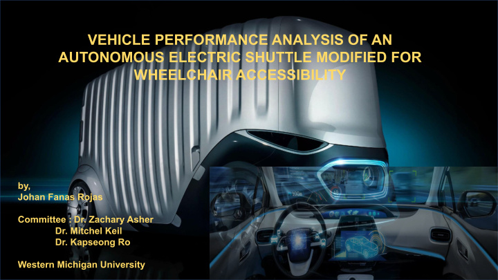 vehicle performance analysis of an autonomous electric