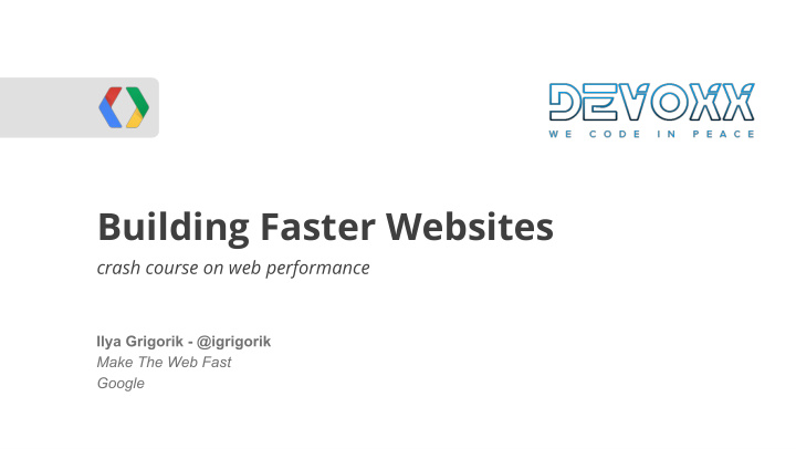 building faster websites webrtc