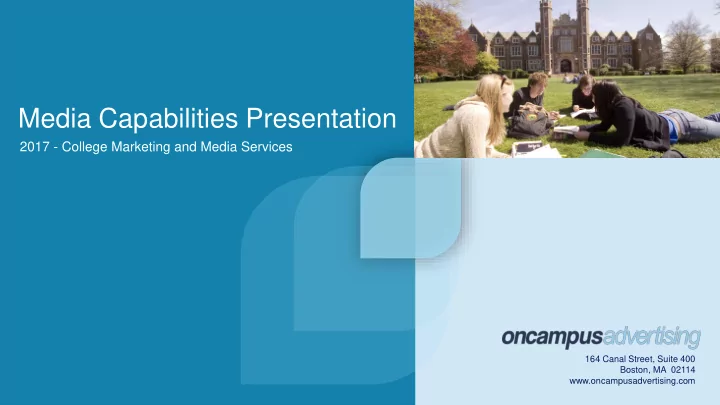 media capabilities presentation