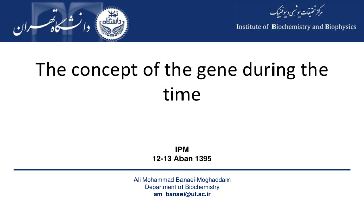 the concept of the gene during the