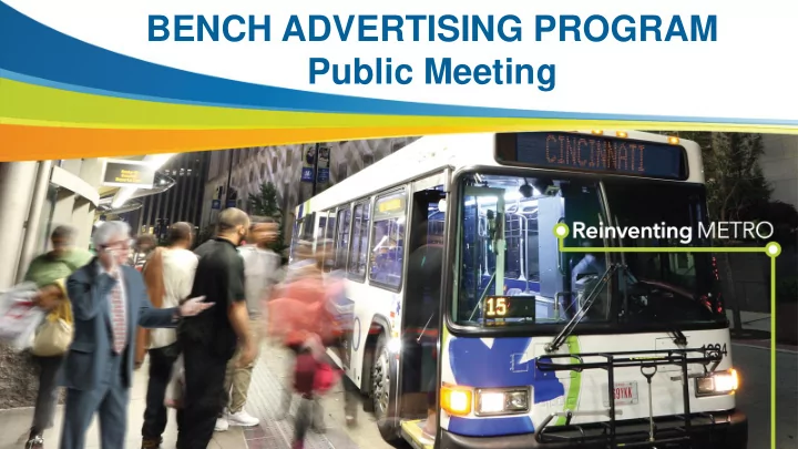 bench advertising program