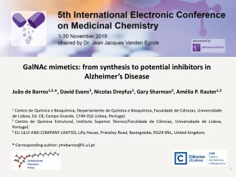 Alzheimers Disease Joo de Barros 1,2, *, David Evans 3 , Nicolas Dreyfus 3 , Gary Sharman 3 ,