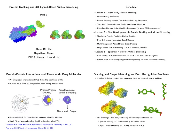protein docking and 3d ligand based virtual screening