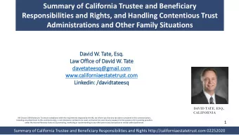 CROWDFUNDING/CRYPTO/ICOS 2018  Responsibilities and Rights, and Handling Contentious Trust