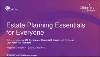 for Everyone Brought to you by 360 Degrees of Financial Literacy and America's  CPA Financial