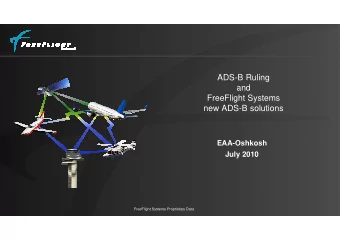 ADS-B Ruling  and  FreeFlight Systems  new ADS-B solutions  EAA-Oshkosh  July 2010  FreeFlight