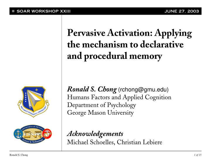 pervasive activation applying the mechanism to