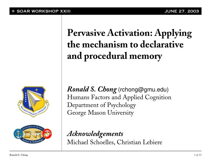 pervasive activation applying the mechanism to