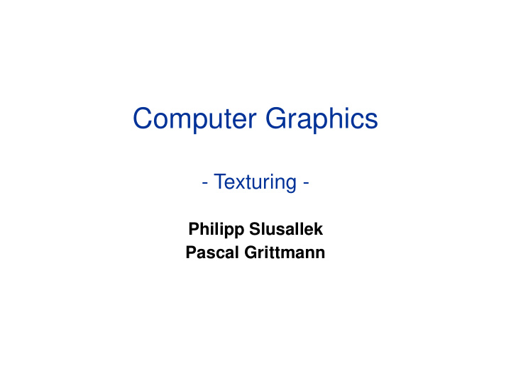 computer graphics